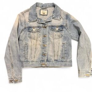 Distressed Denim Jacket S Soft Grunge Streetwear Alt Indie Punk